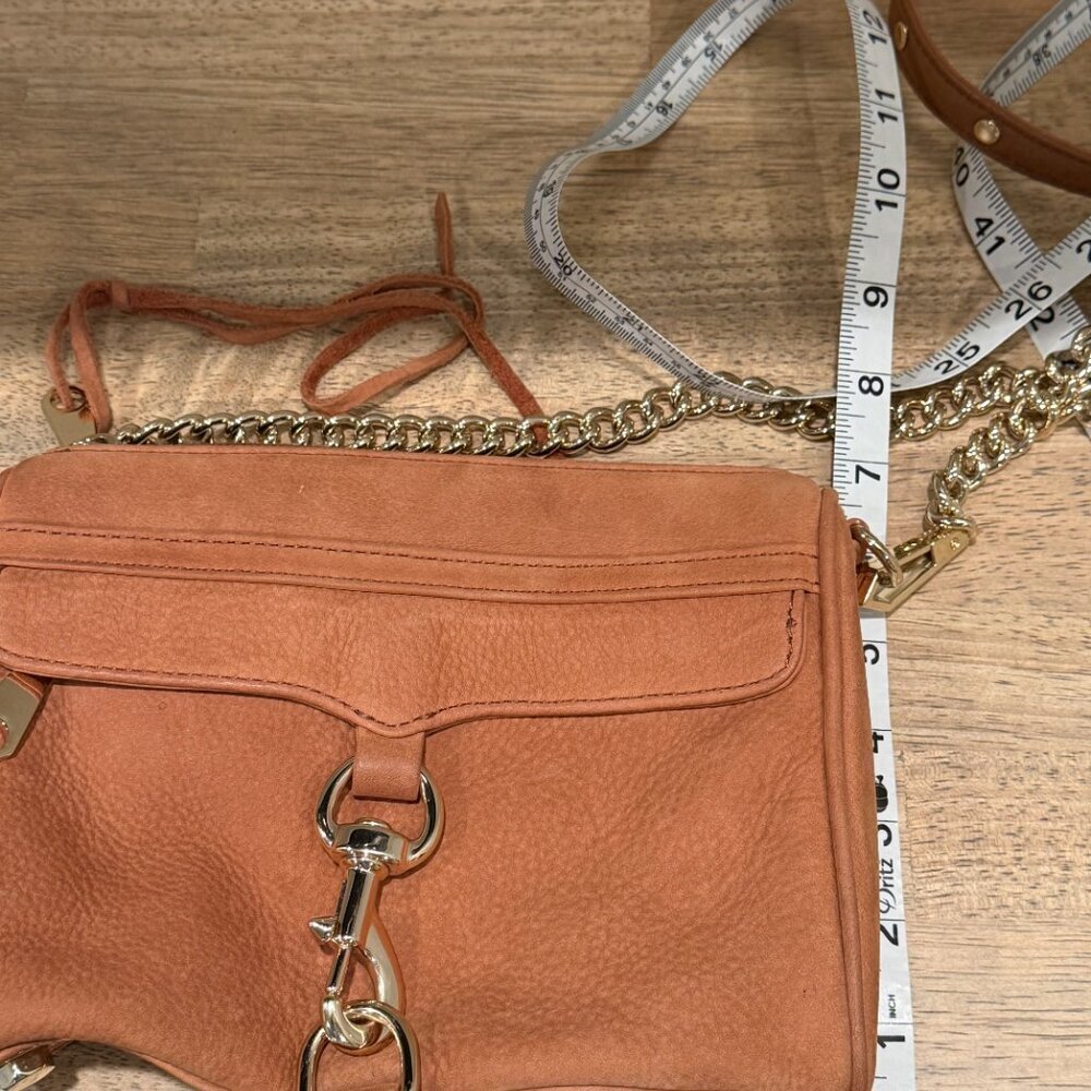Rebecca Minkoff Mini MAC Tan Suede Crossbody Bag with Tassels - Picture 7 of 10